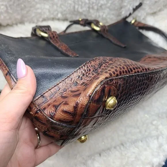 Brahmin Black and brown leather Satchel - Picture 5 of 14